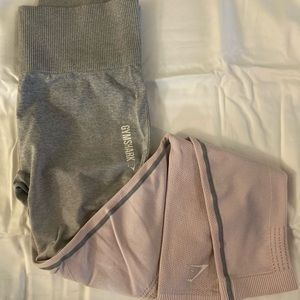 Grey Pink Ombré Gymshark Leggings Full Length